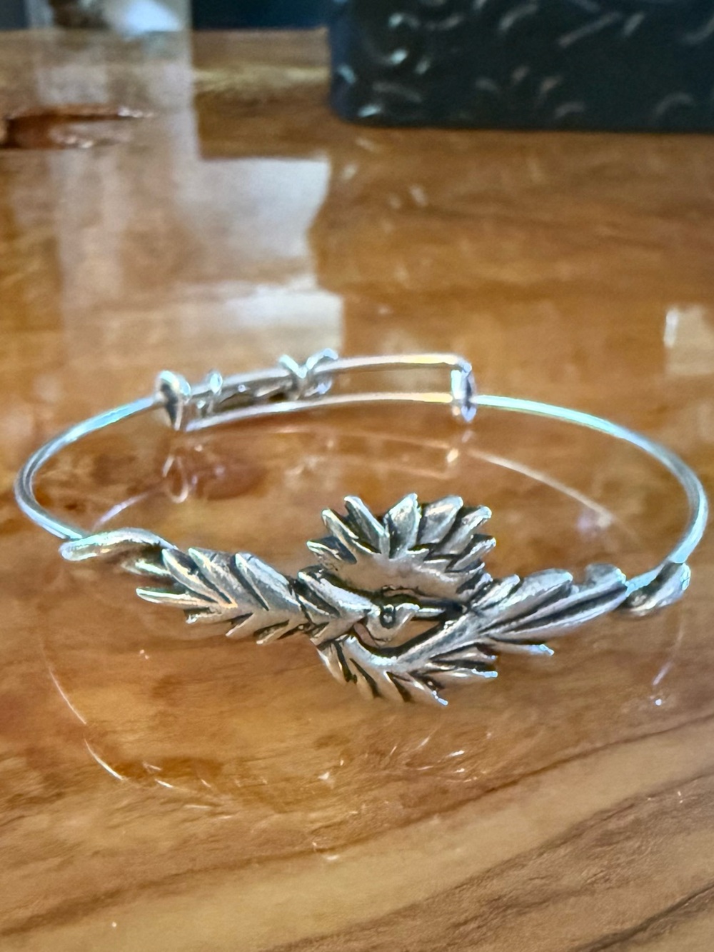 Alex and Ani Silver Phoenix Rising Bangle Bracelet